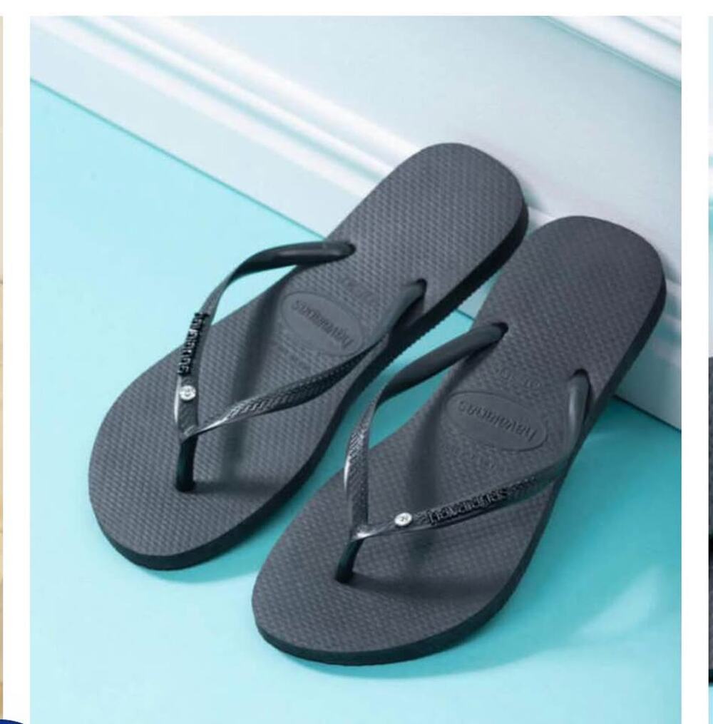 Girls 13c Havaianas Swarovski Flip Flops